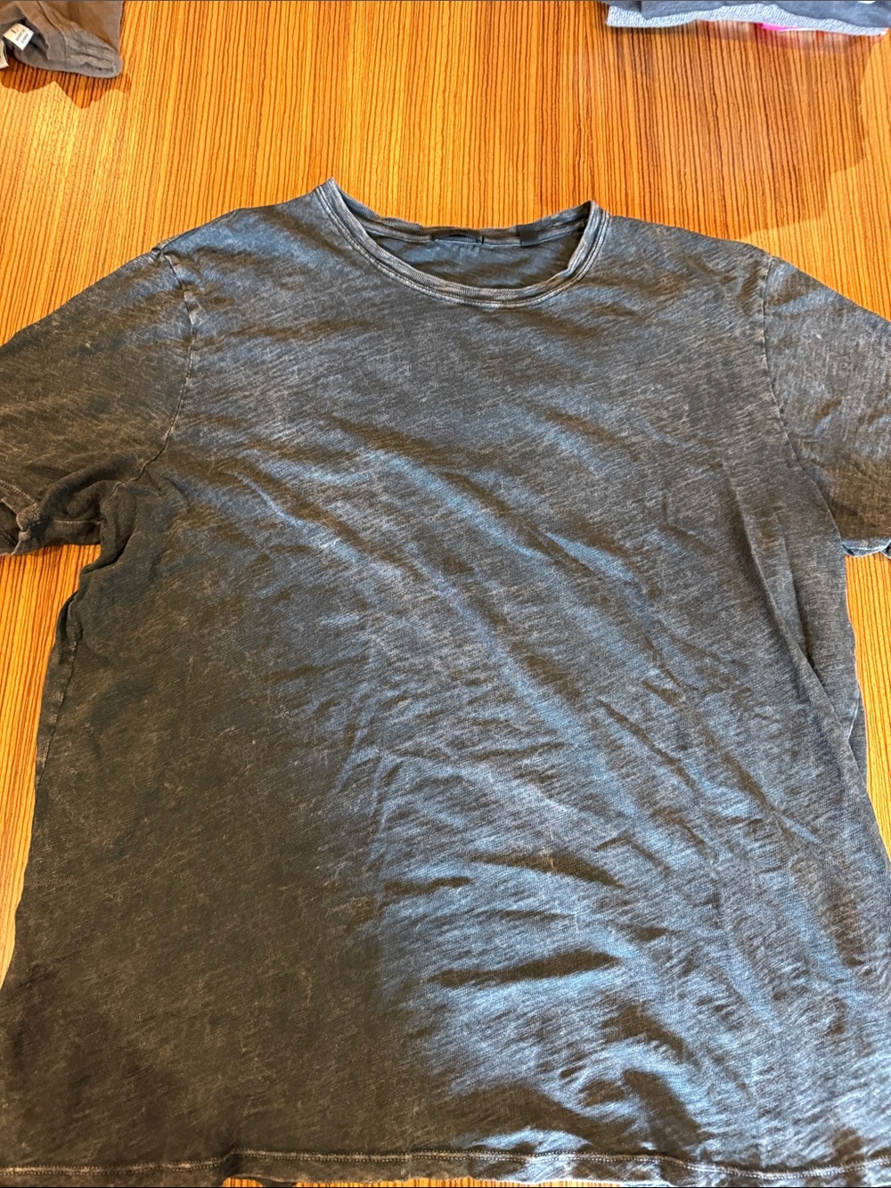ATM Anthony Thomas Melillo Vintage Black Heather Short Sleeve Tee